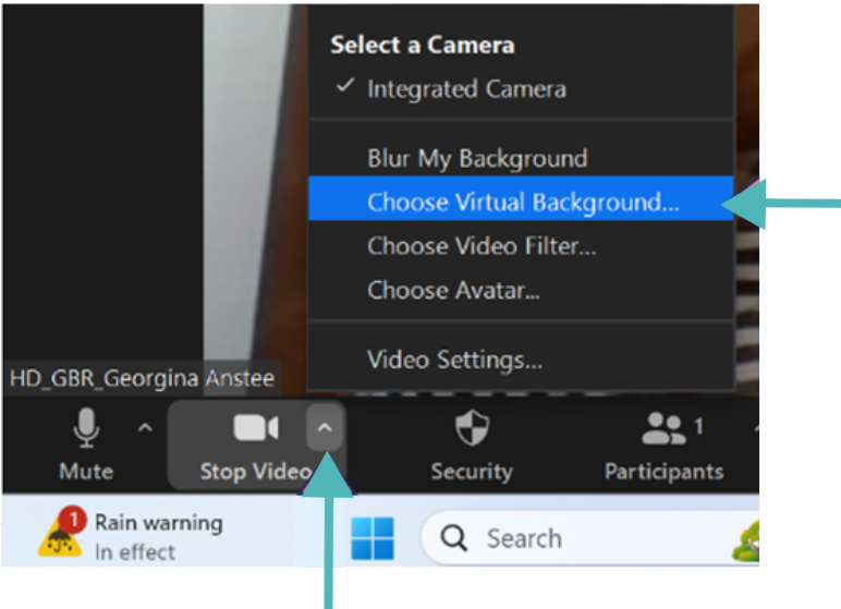 Add virtual background image