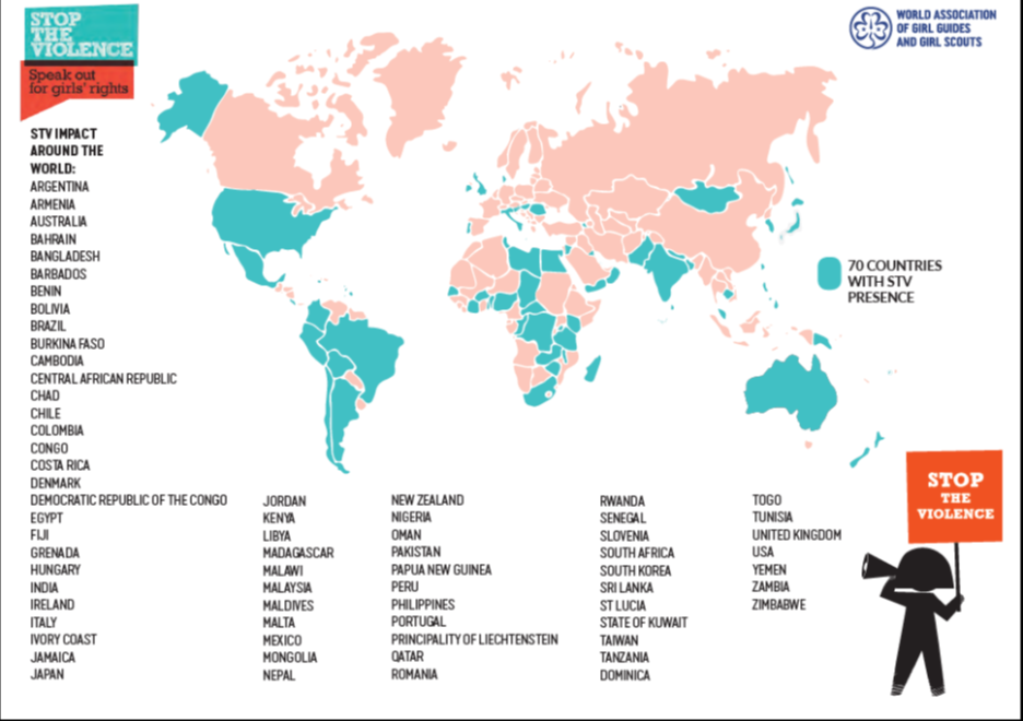 countries where the stop the violence programme has been delivered