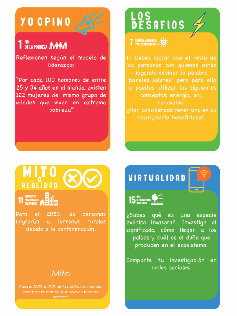 Tarjetas categorias