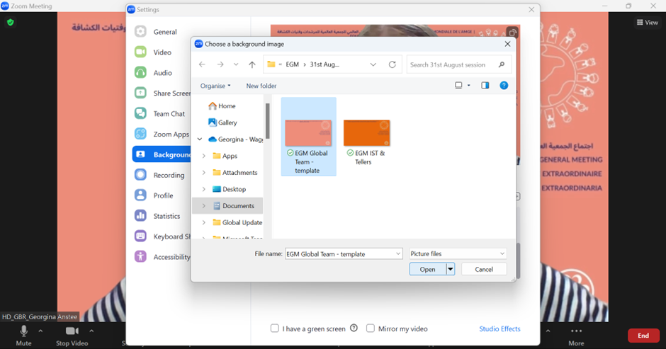 How to add image to Zoom backgrounds